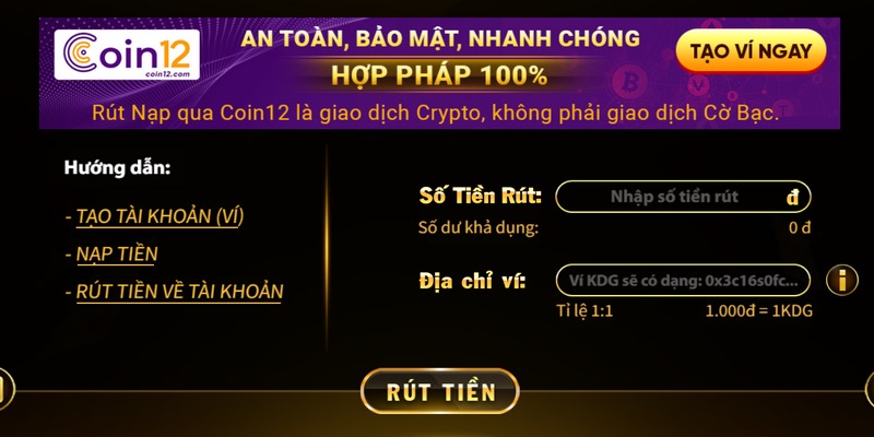 Quy trình rút tiền Top86 được thiết kế vô cùng đơn giản